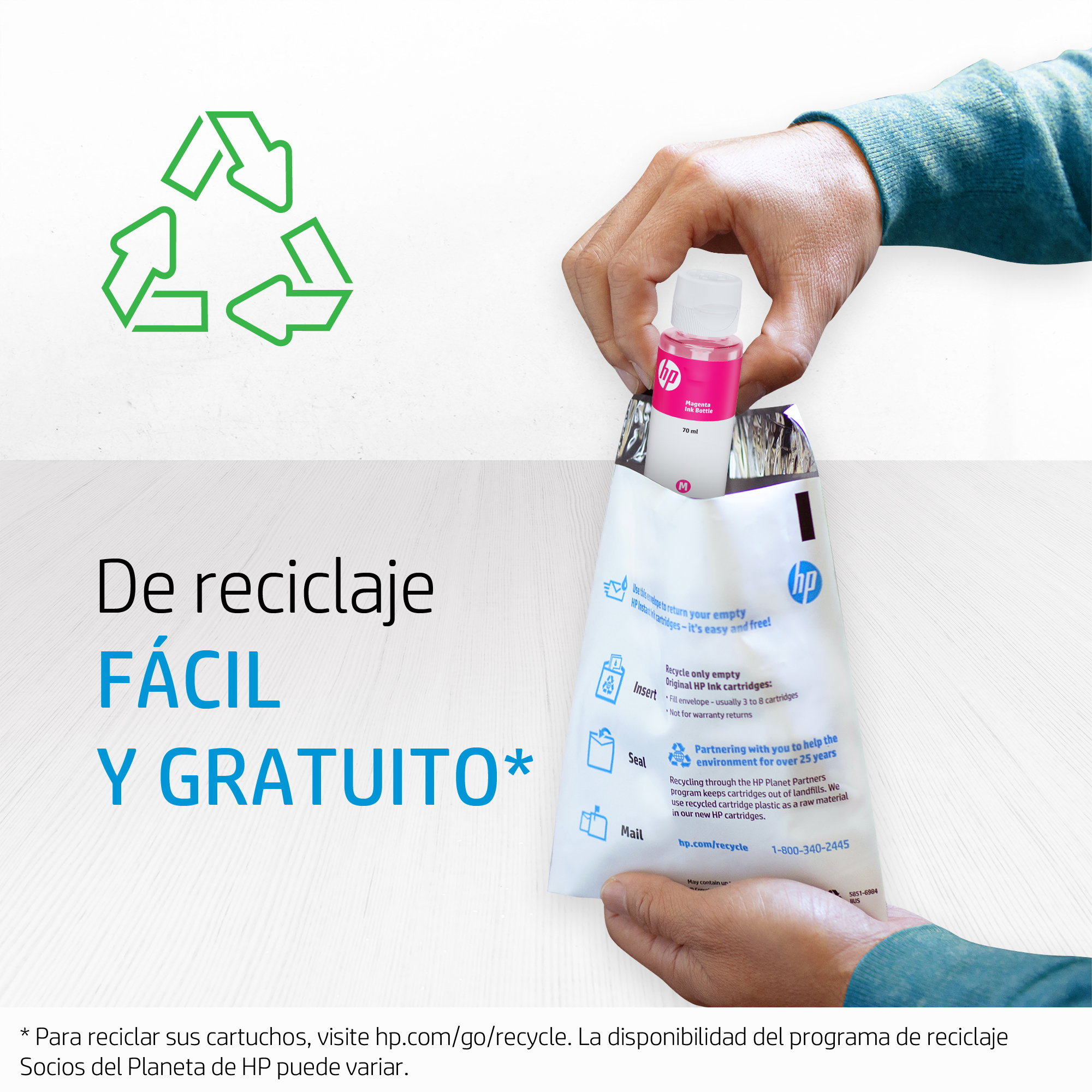  Botella de Tinta Original HP GT53 de 90 ml, Negro