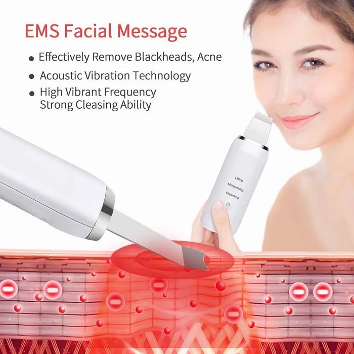 Limpiador Facial Ultrasónico Con 2 Cepillos Masajeadores