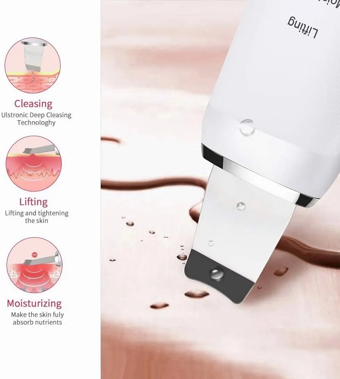 Limpiador Facial Ultrasónico Con 2 Cepillos Masajeadores