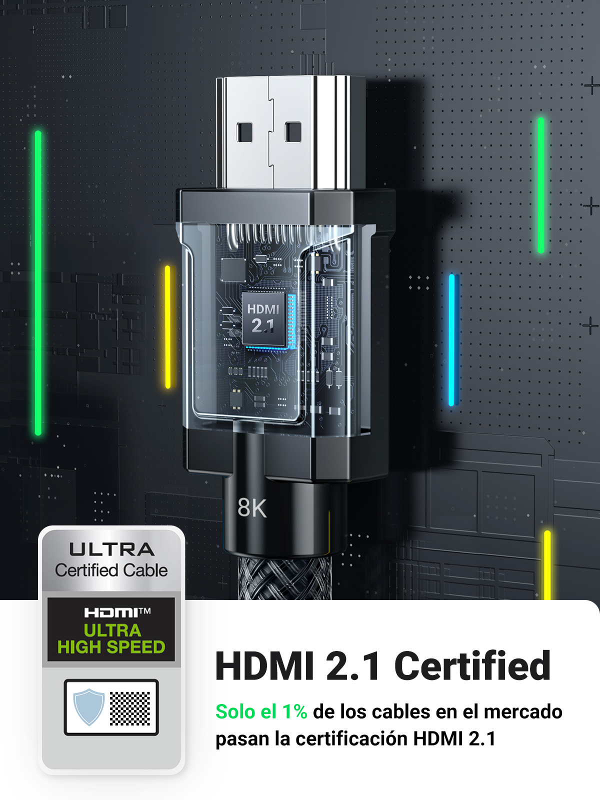 UGREEN Cable HDMI 8K 2 metros Gris