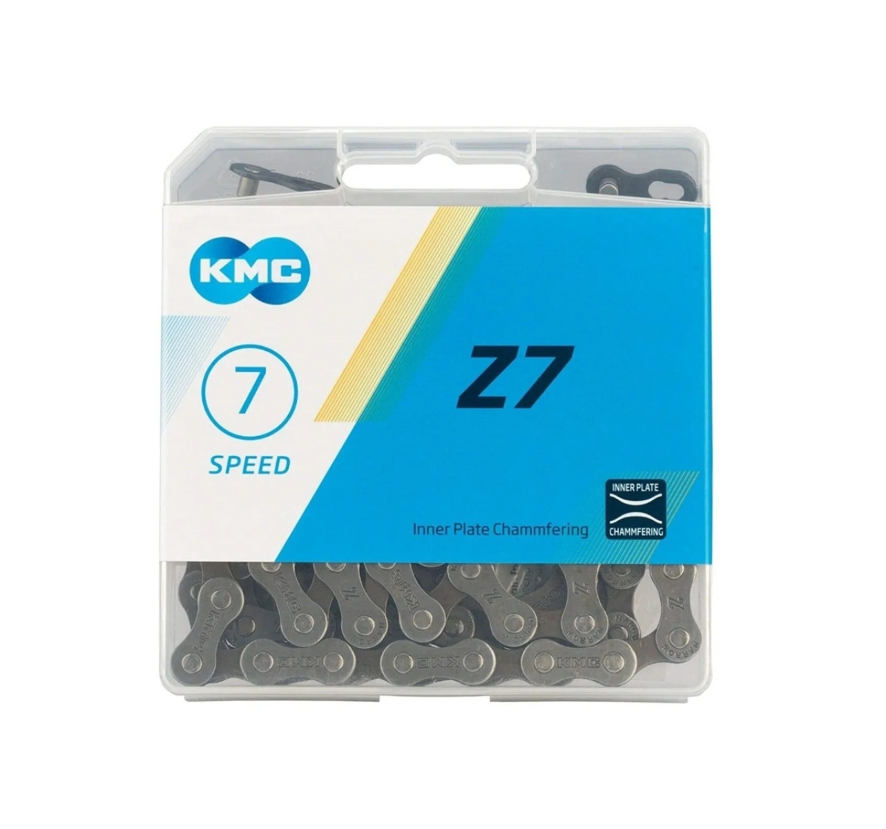 CADENA KMC PARA BICICLETA 7 VELOCIDADES Z7 1116L GRIS/CAFÉ ENDY1