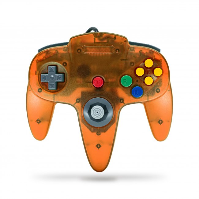 Control Para Nintendo 64 N64 Naranja Fuego Tecknogame