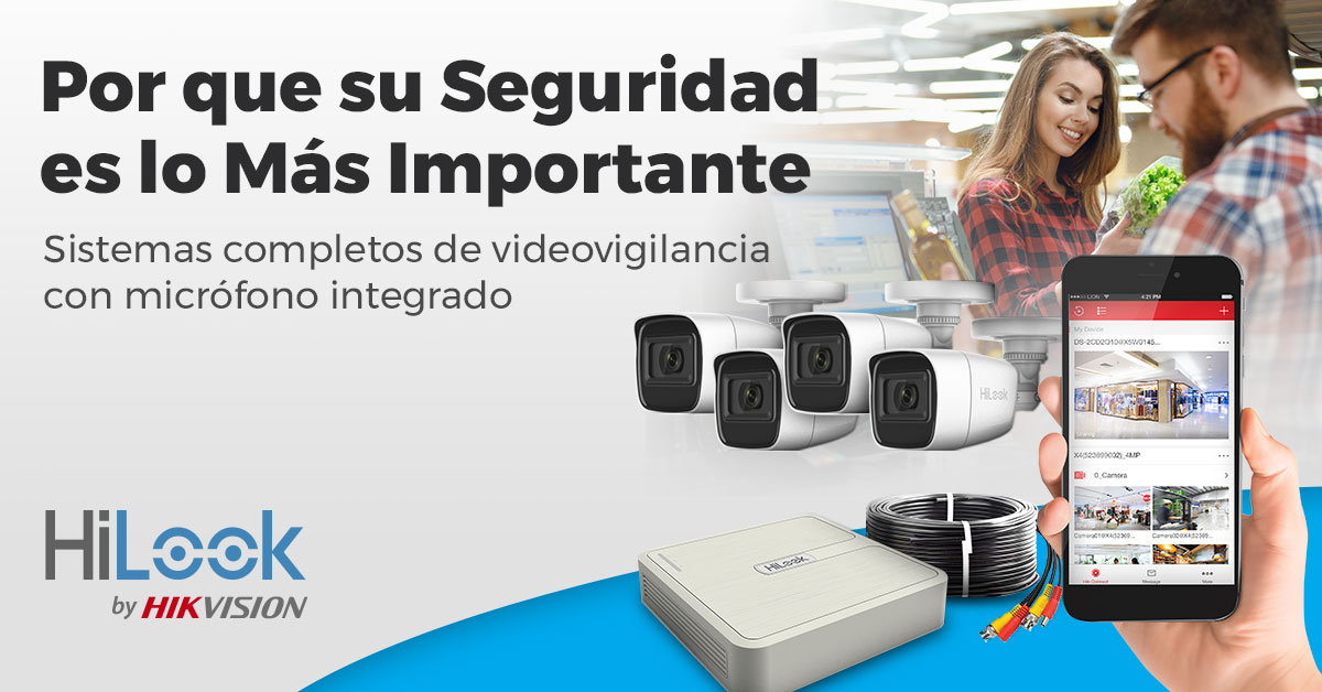 Kit CCTV 4 Canales de Audio / Video y Disco de Grabación Incluido