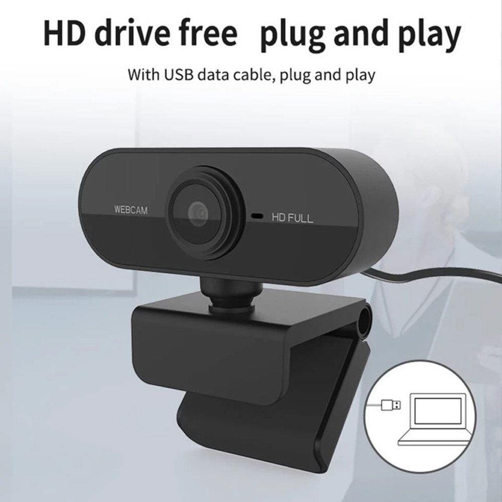 Webcam HD 1080p, cámara web USB para ordenador de sobremesa o