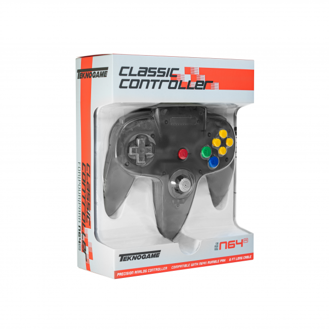Control para Nintendo 64 N64 humo negro Tecknogame