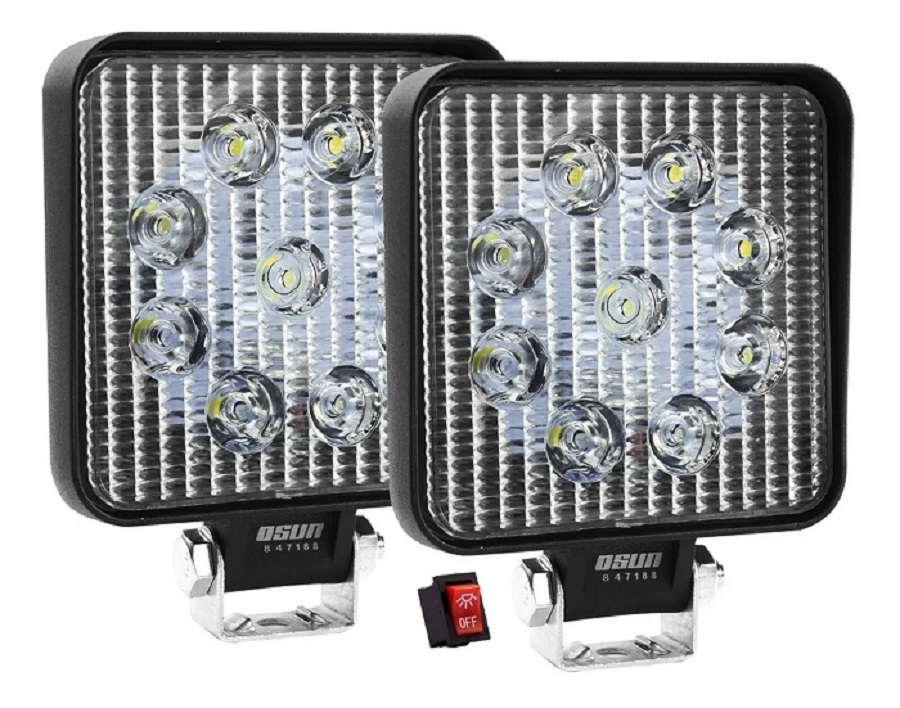Par De Faros Led Bases Universal Ideal Para Autos/motos/camiones  Cauadraros 