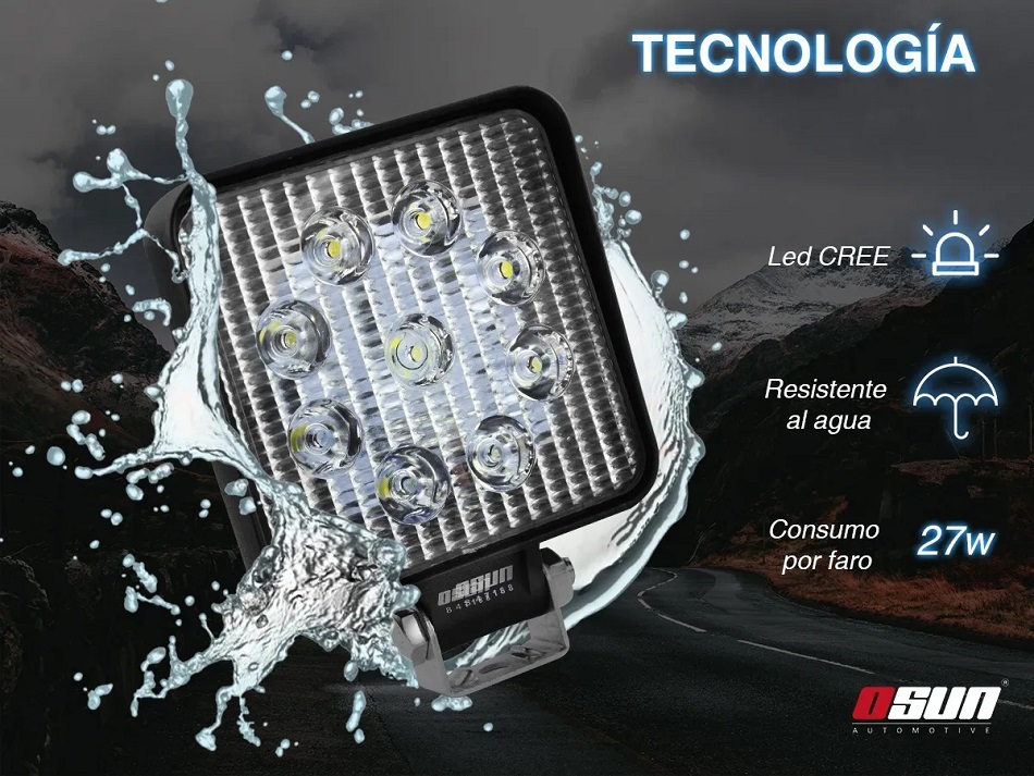 Par De Faros Led Bases Universal Ideal Para Autos/motos/camiones  Cauadraros 