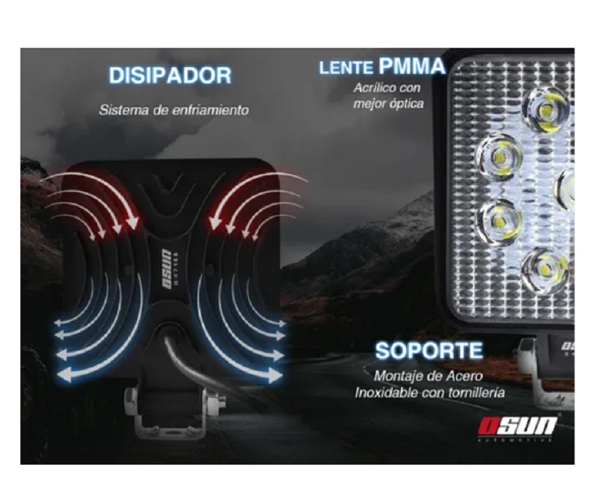 Par De Faros Led Bases Universal Ideal Para Autos/motos/camiones  Cauadraros 