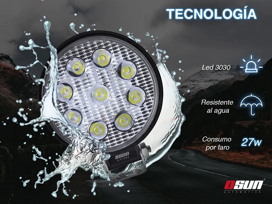 Par De Faros Led Bases Universal Ideal Para Autos/motos/camiones Redondos