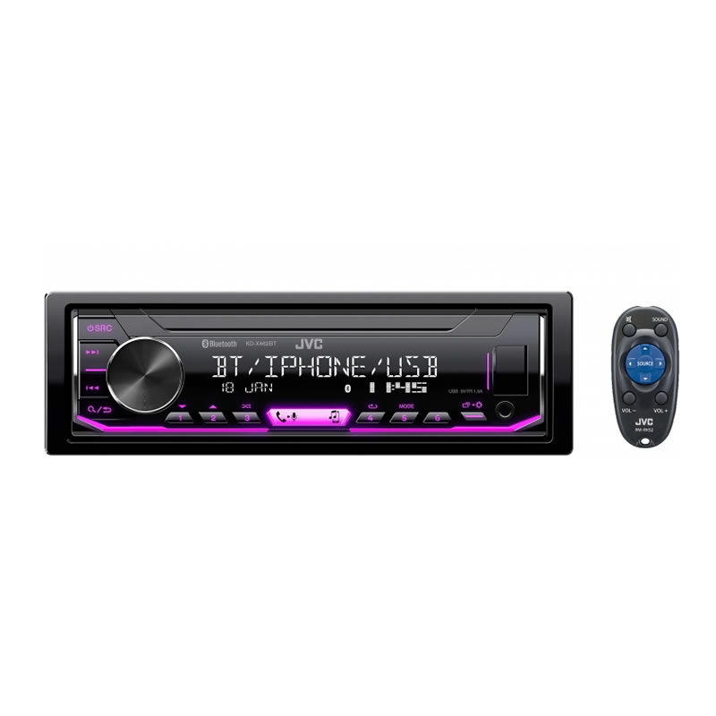 Autoestéreo JVC KD-X462BT Con Tecnología K2 - Negro