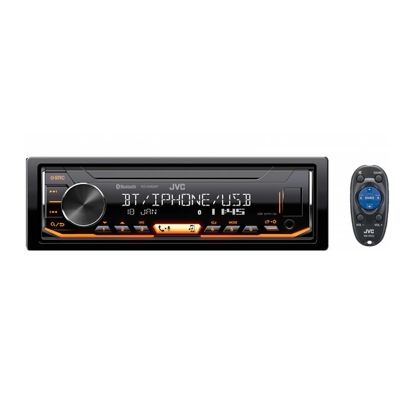 Autoestéreo JVC KD-X462BT Con Tecnología K2 - Negro