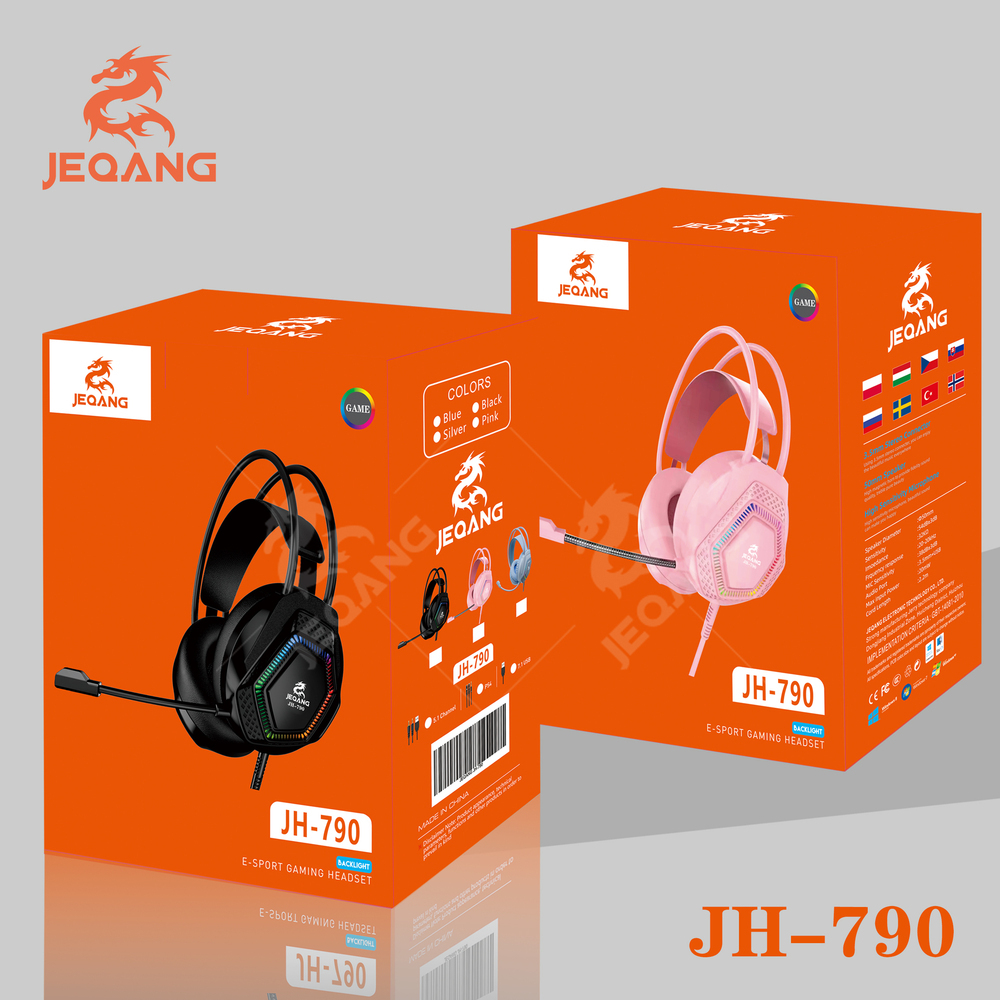 Diadema Gamer JEQANG JH-790  RGB con Cancelacion de Ruido Activa 