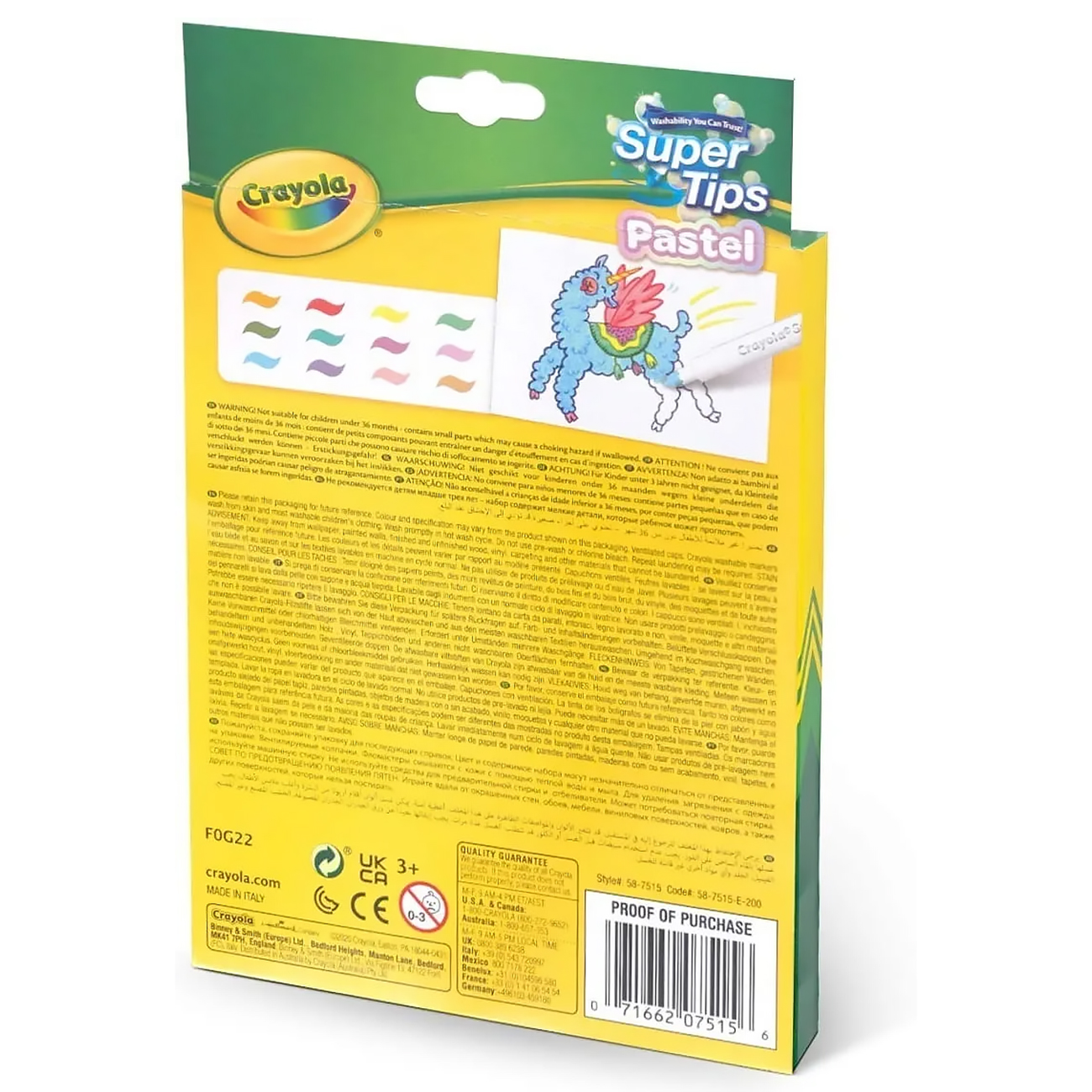 Super Tips Crayola® 12 Plumones Pastel Punta Cónica
