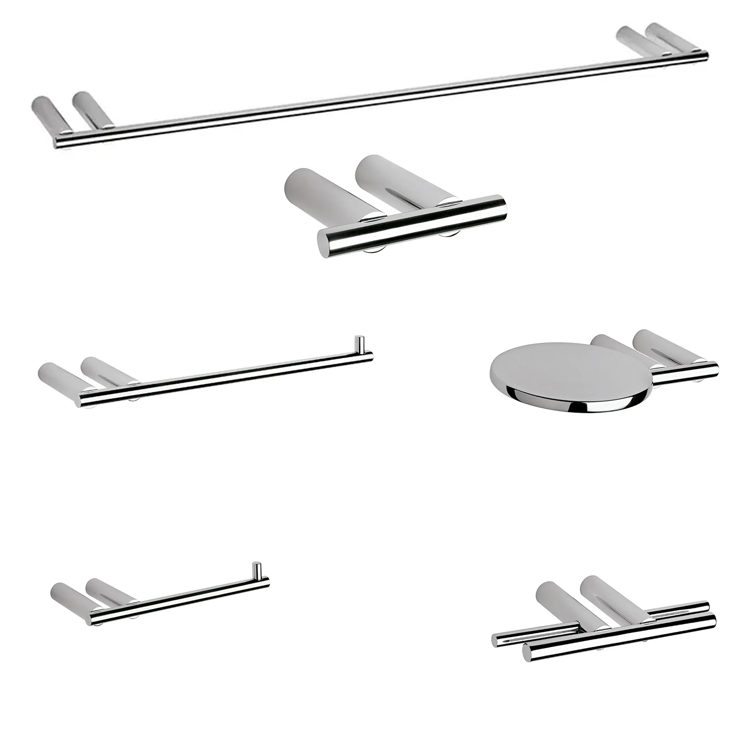 Accesorios De Baño Helvex Explora Latón Cromado Lujo 6 Pz