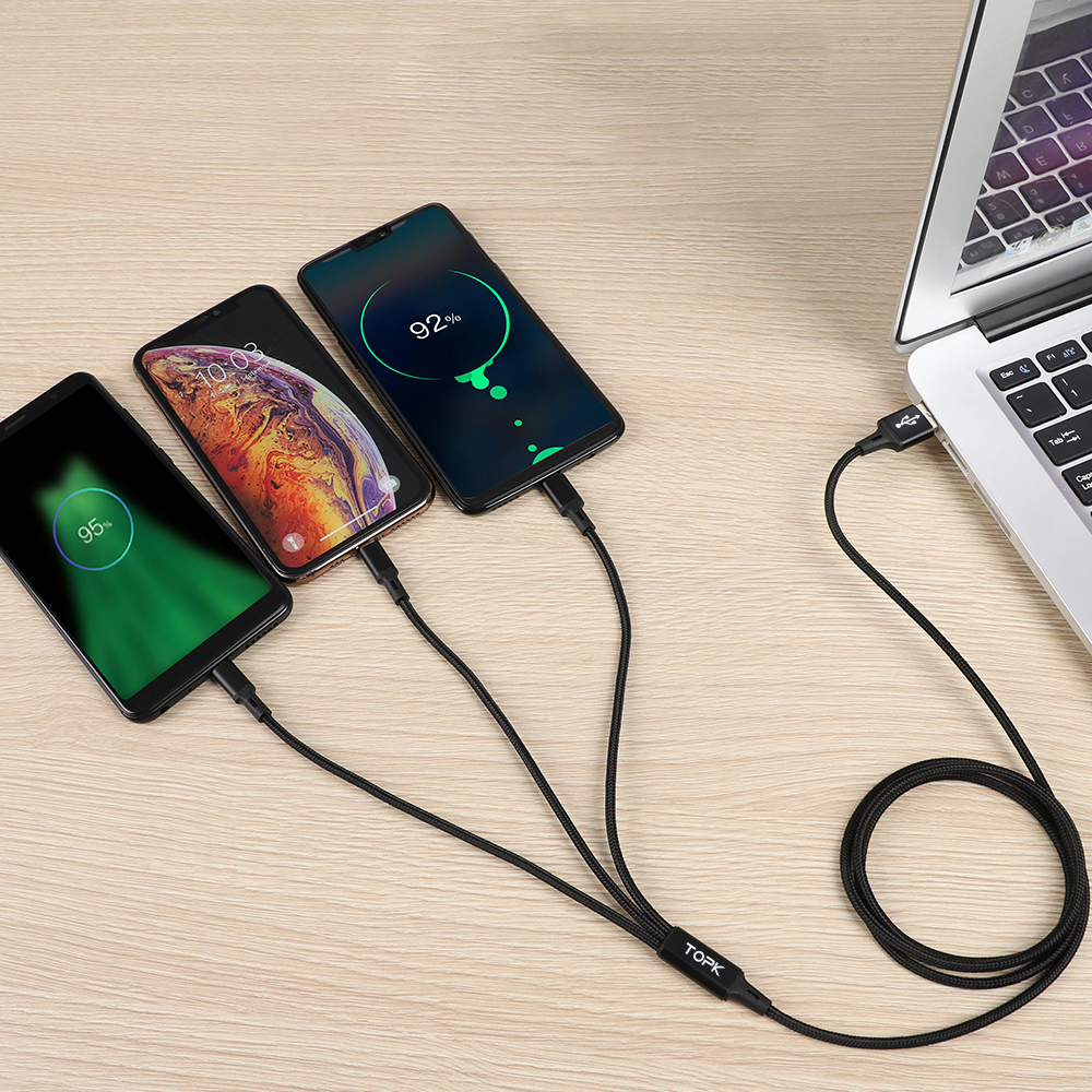 Cable De Carga Rápida USB 3 En 1