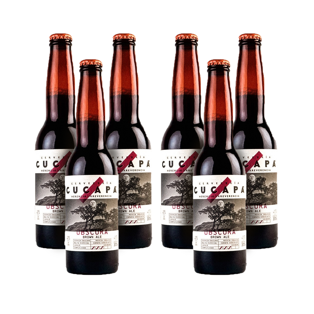 Six Pack Cerveza Artesanal Cucapá Obscura 355ml c/u