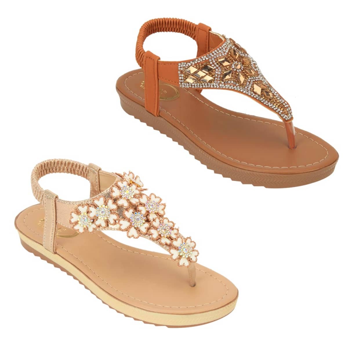 Kit De 2 Pares Sandalias Casuales, Para Dama, Pink By Price Shoes 992511