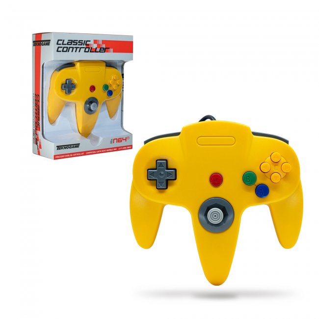 Control para Nintendo 64 N64 amarillo Teknogame.