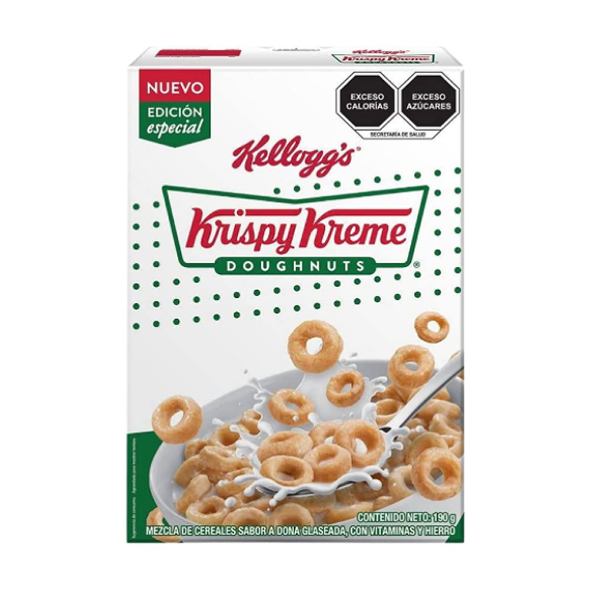 Cereal Kelloggs Krispy Kreme sabor Dona Glaseada 190 g