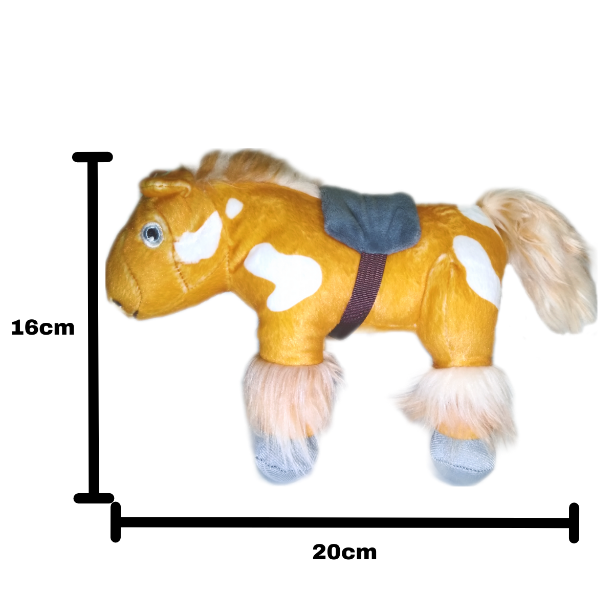 Peluche Musical Caballo Percherón 20 Cm La Granja De Zenón
