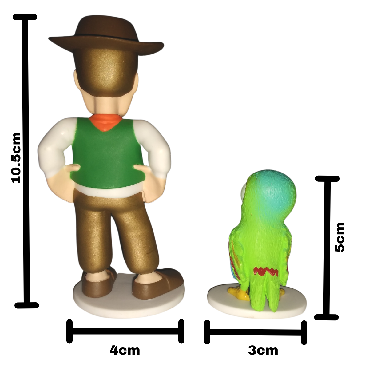 2 Figuras Zenón Y Lorito Pepe Blíster De La Granja De Zenón