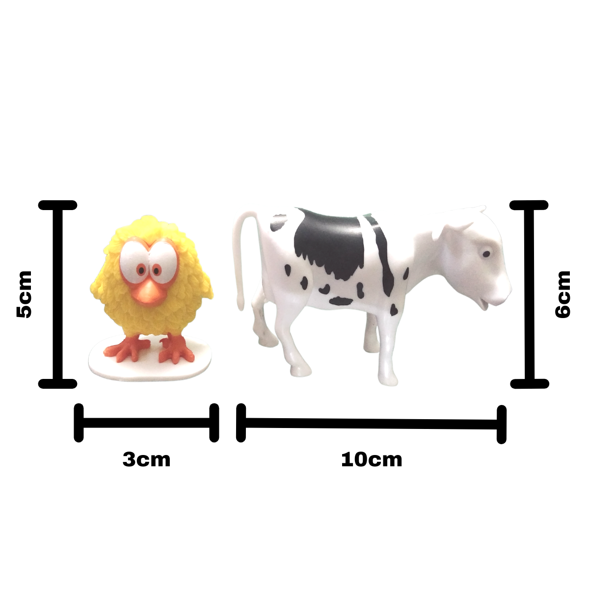 Blíster De 2 Figuras Vaca Lola Y Pollito La Granja De Zenón