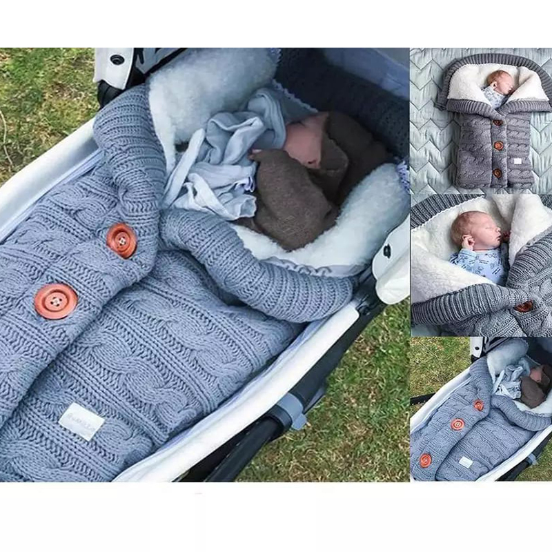 Saco Dormir Lana Bebé Niño Niña Cobija Tejida Suave (0-1año)