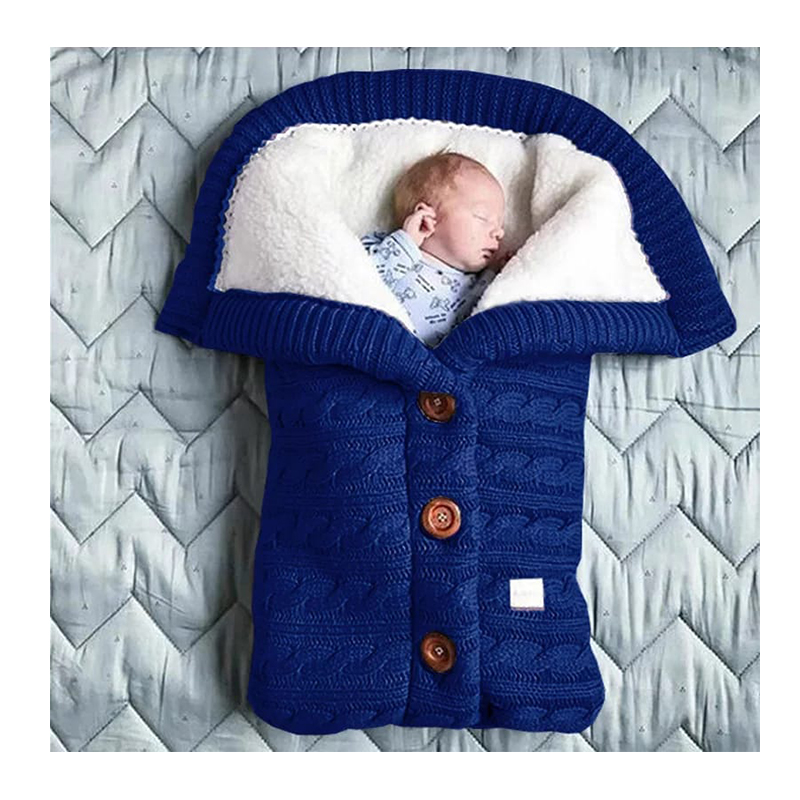 Saco Dormir Lana Bebé Niño Niña Cobija Tejida Suave (0-1año)