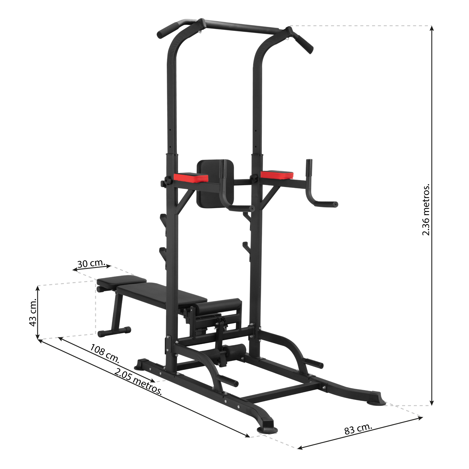 Gimnasio Multifuncional Dominadas Ejercicio Cardio Abdominal
