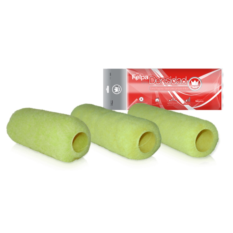 12 Piezas Felpa Rodillo Uso Domestico 9 PuLG Extra Rugosa FPB0005