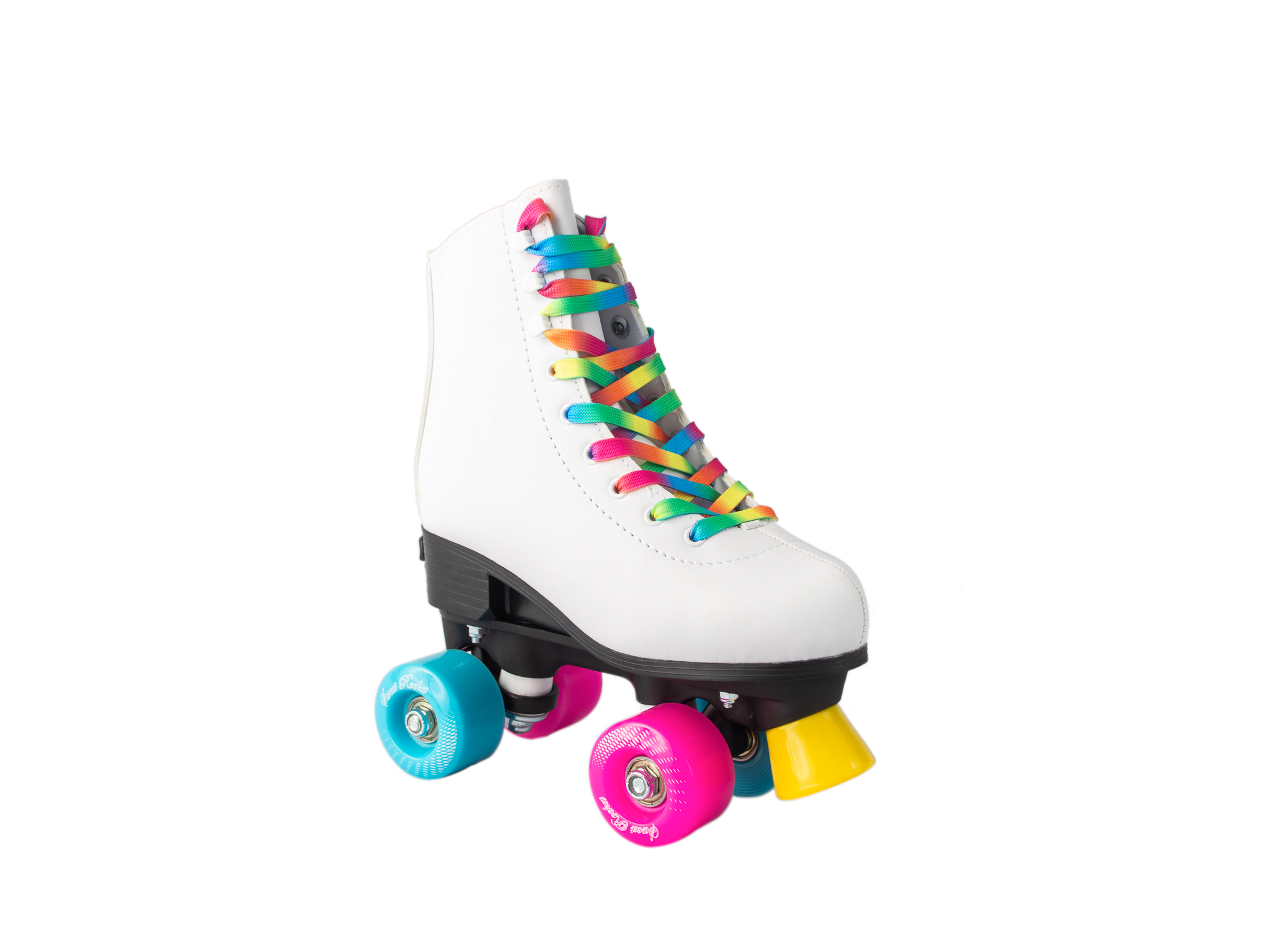 Patines quads ajustables talla G con diseño arcoiris