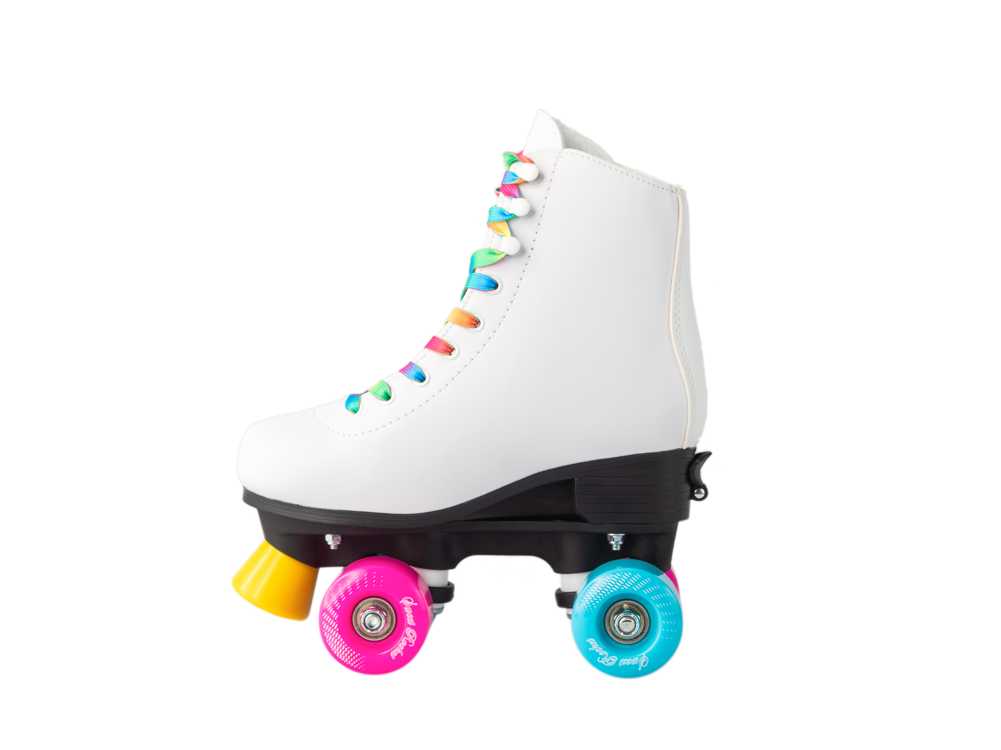 Patines quads ajustables talla G con diseño arcoiris