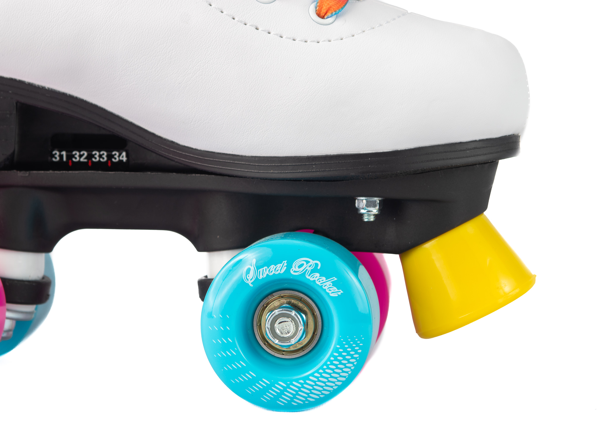 Patines quads ajustables talla G con diseño arcoiris