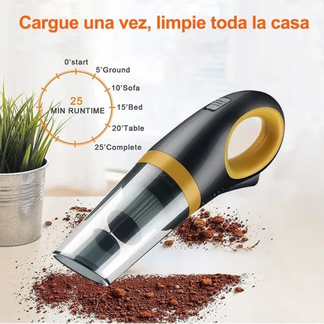 Aspiradora De Mano Inalámbrica Para Hogar Auto Portátil.