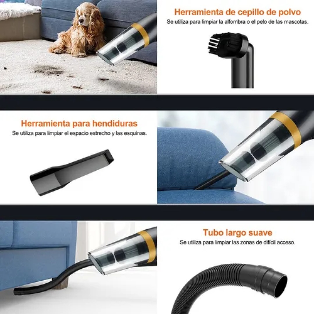 Aspiradora De Mano Inalámbrica Para Hogar Auto Portátil.