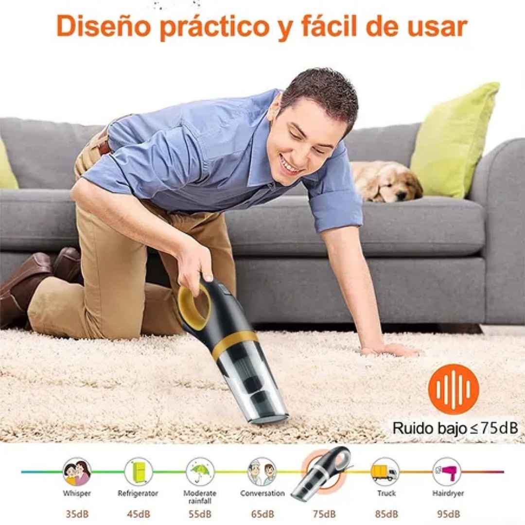 Aspiradora De Mano Inalámbrica Para Hogar Auto Portátil.