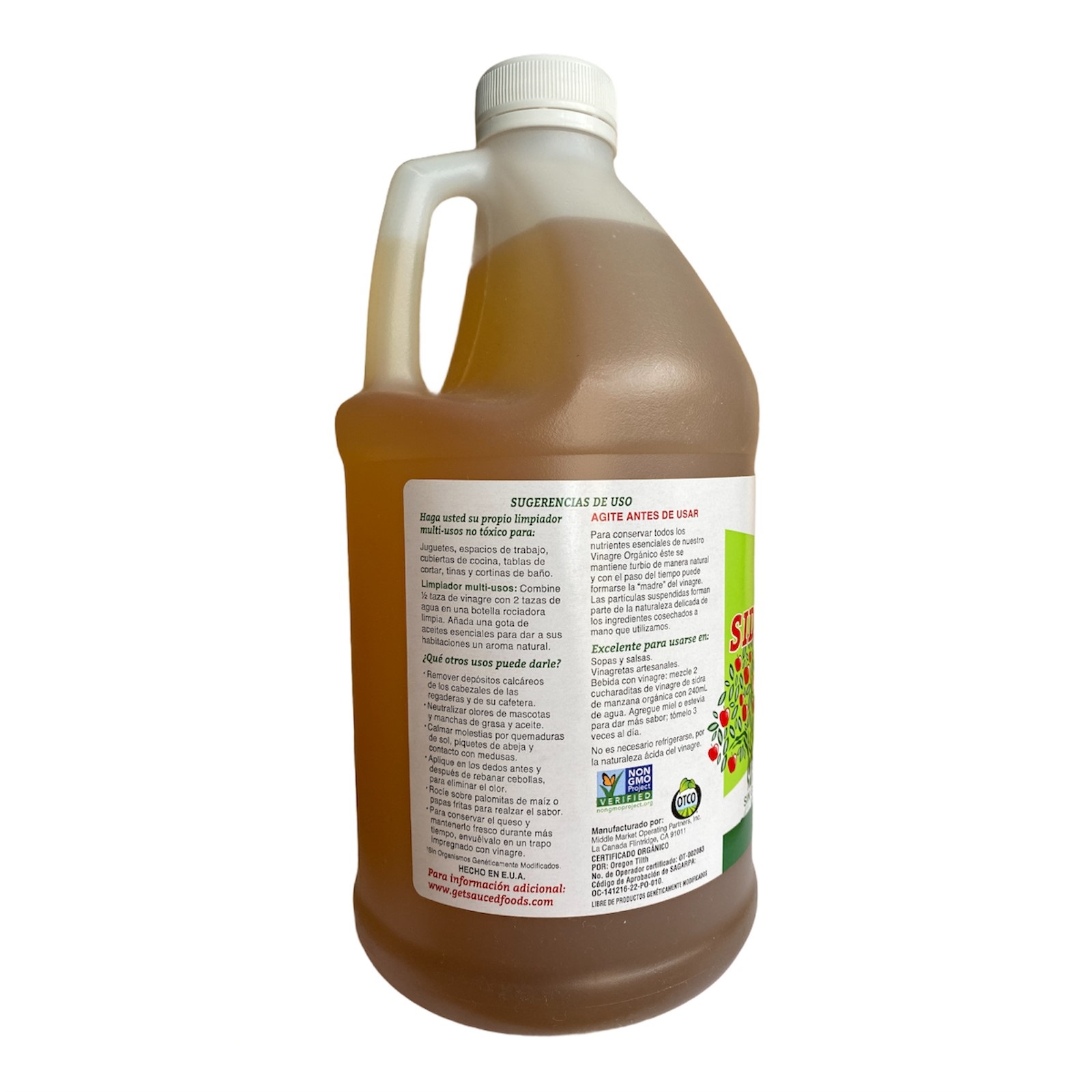 Vinagre de sidra de manzana orgánico