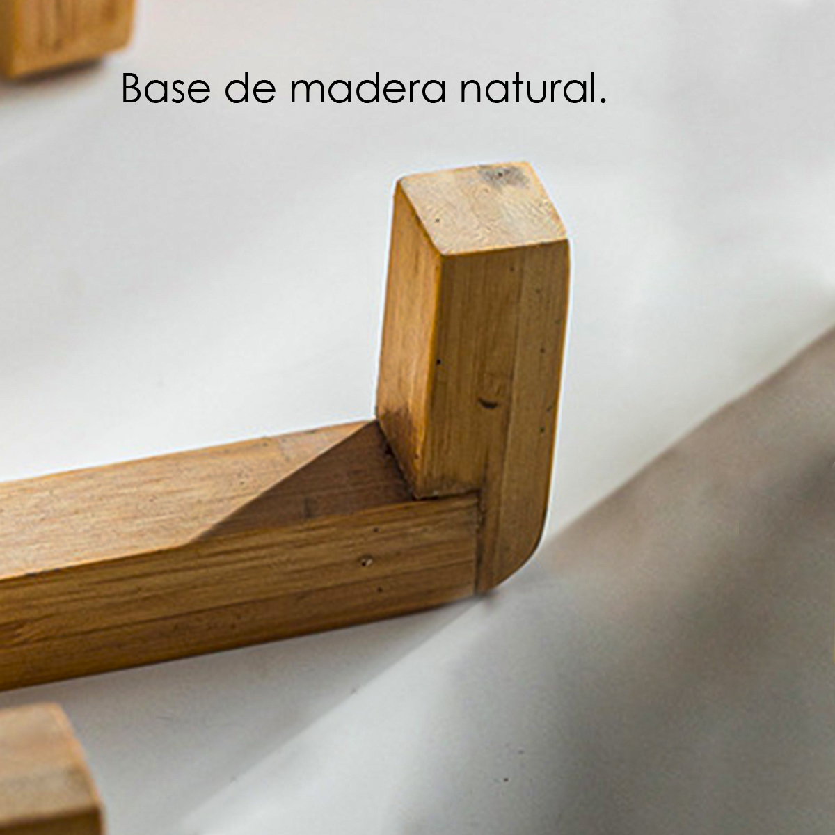 Macetero Minimalista Base de bambú con 3 Patas, Maceta de cerámica 21 cm (Verde)