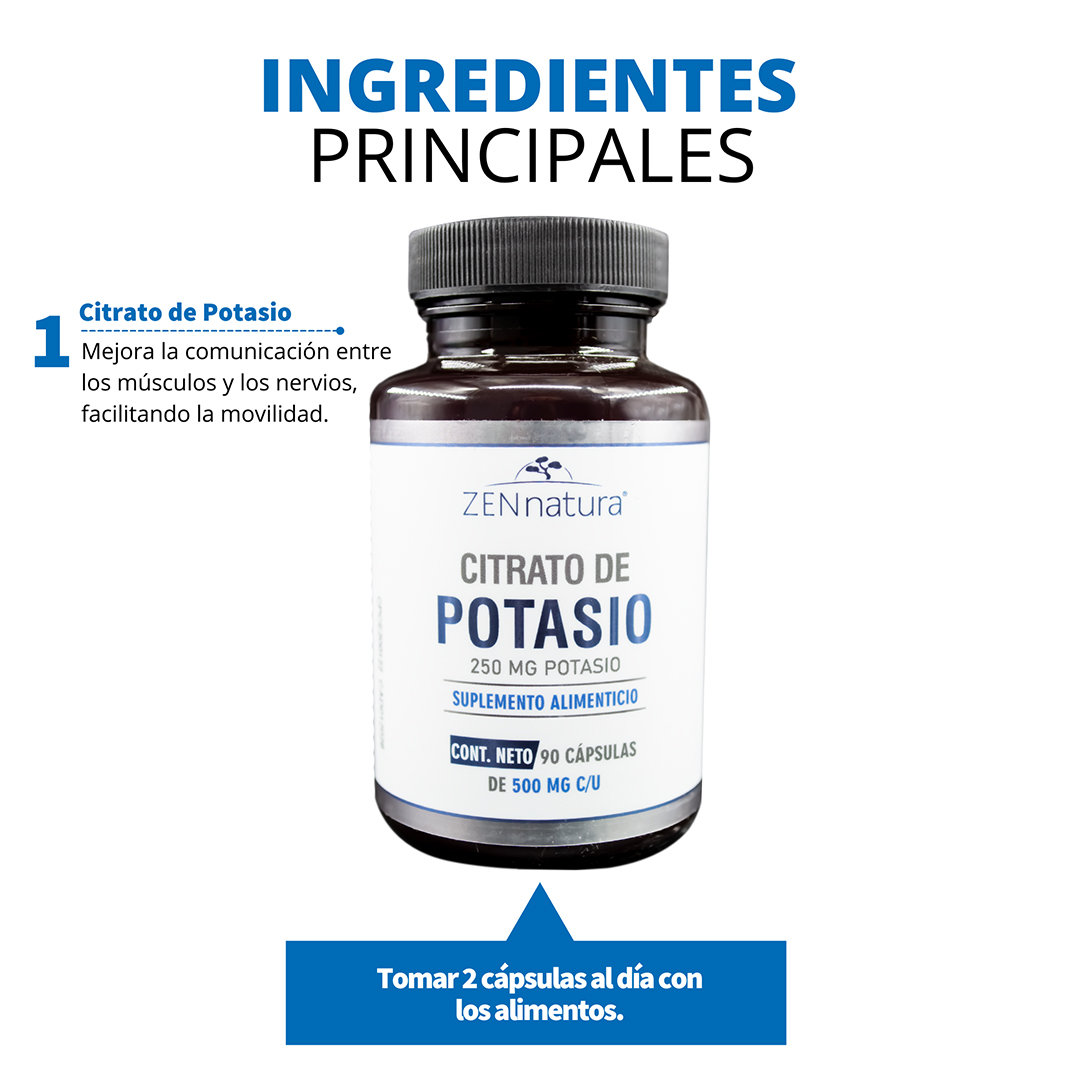 CITRATO DE POTASIO 90 CÁPSULAS ZEN NATURA