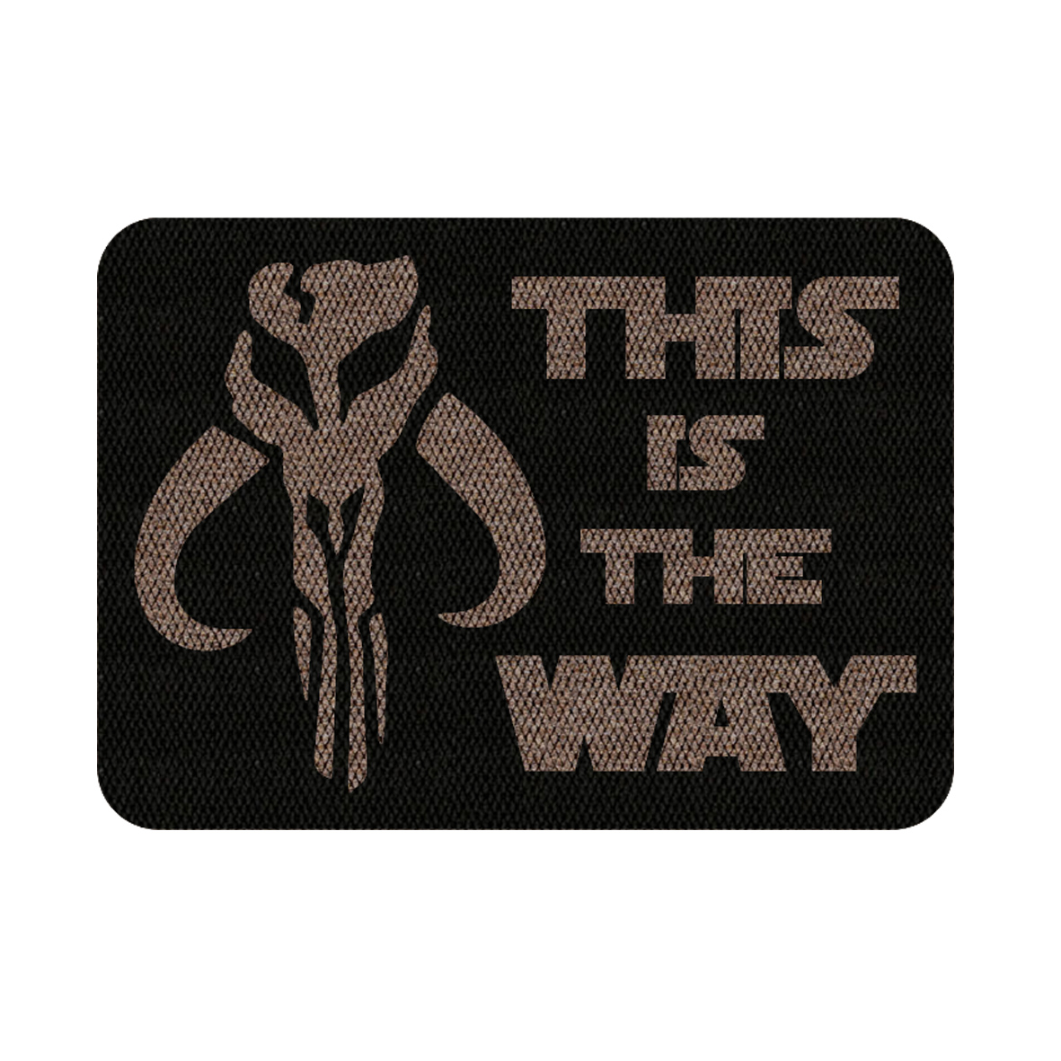 TAPETE DECORATIVO STAR WARS DISEÑO THIS IS THE WAY DE 0.70X0.50 MTS BLACK