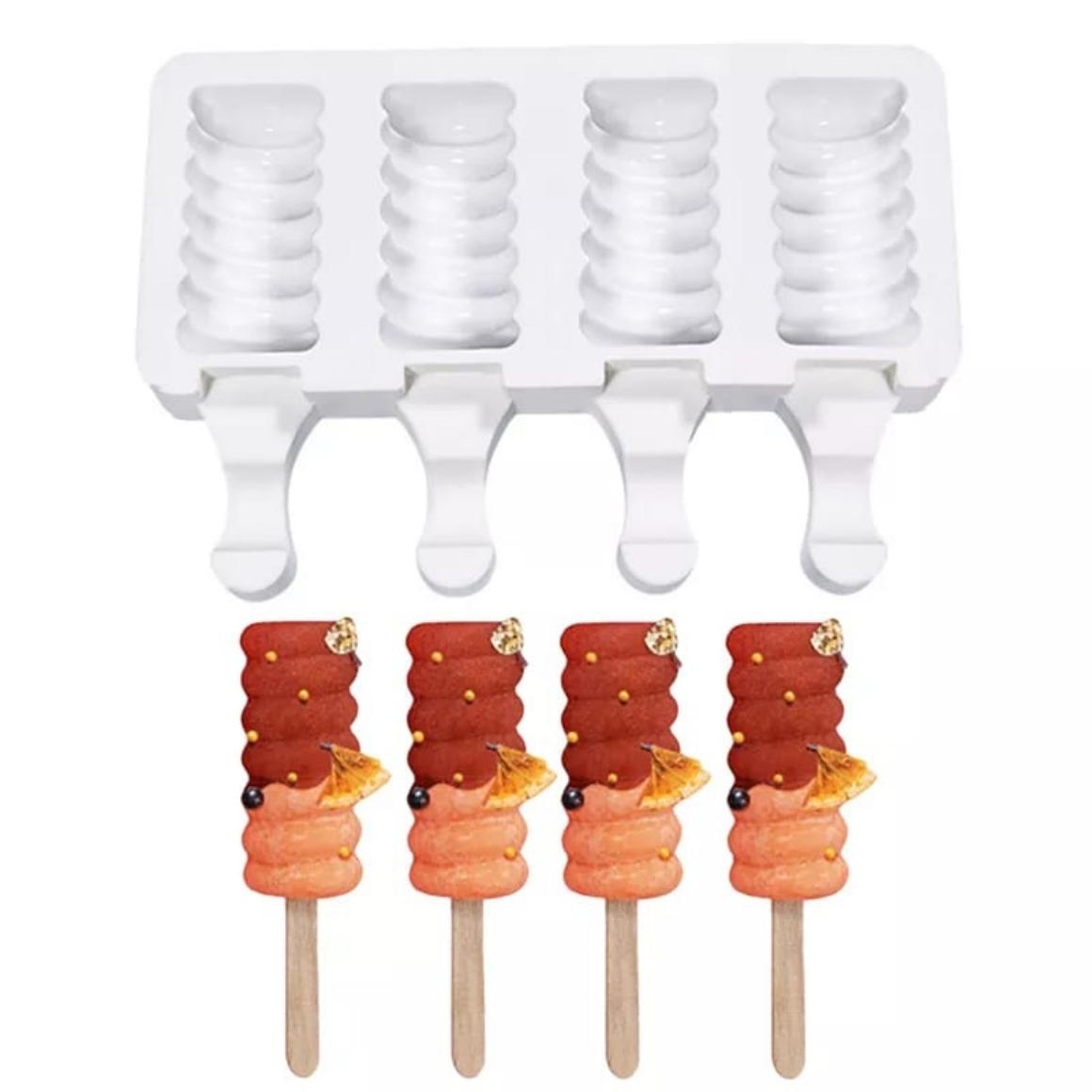 Molde De Silicon Forma Espiral Para Repostería Paleta De Hielo Helado