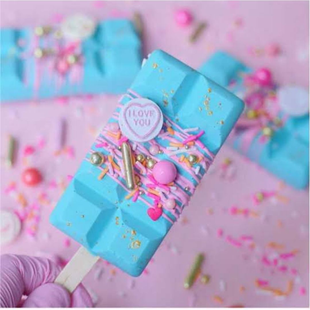 Molde De Silicon Forma Tablilla Para Repostería Paleta De Hielo Helado