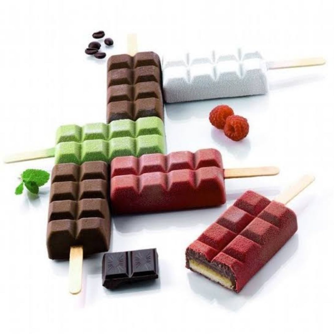 Molde De Silicon Forma Tablilla Para Repostería Paleta De Hielo Helado