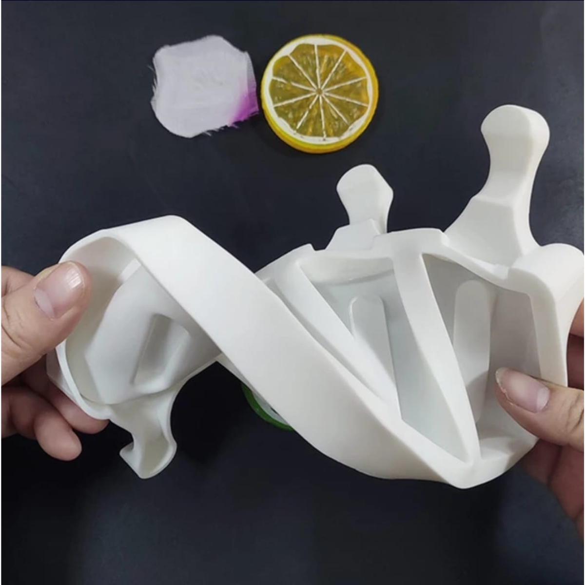 Molde De Silicon Rectangular Con Orificio Para Repostería Paleta De Hielo Chocolate