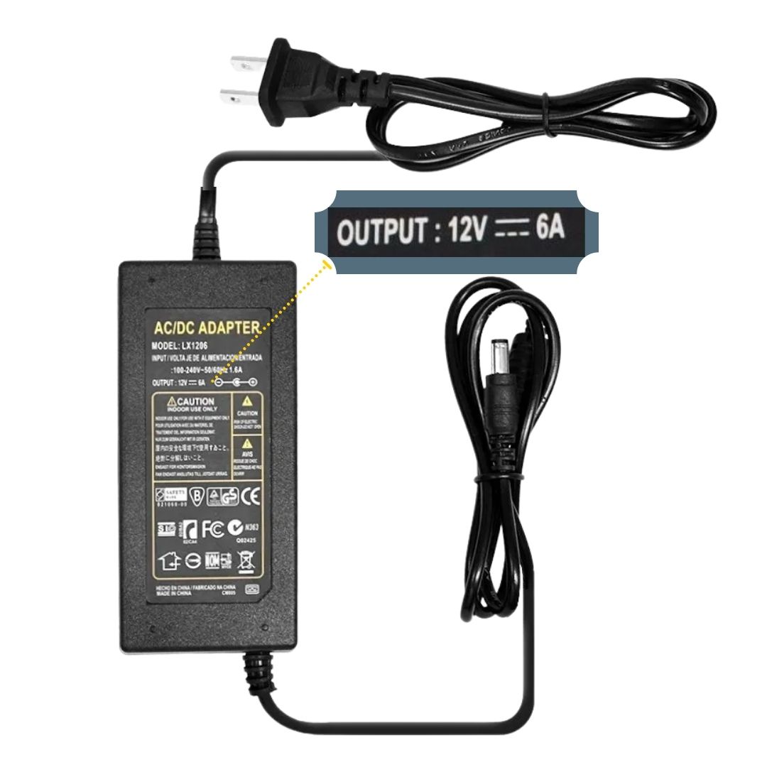 Eliminador Fuente 12v 5a Conector Tira Led