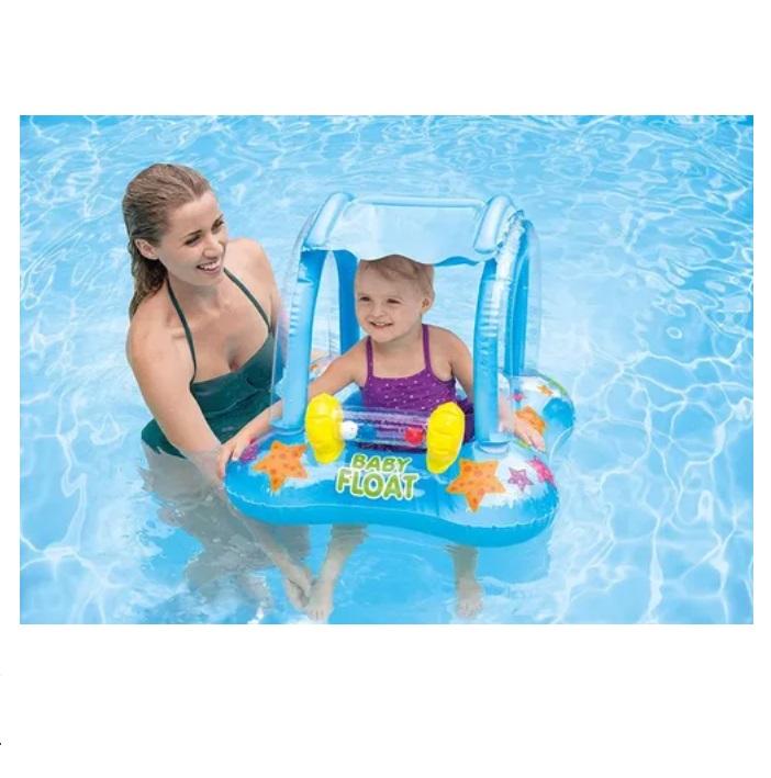 Flotador Inflable Andadera Con Techo Para Bebe