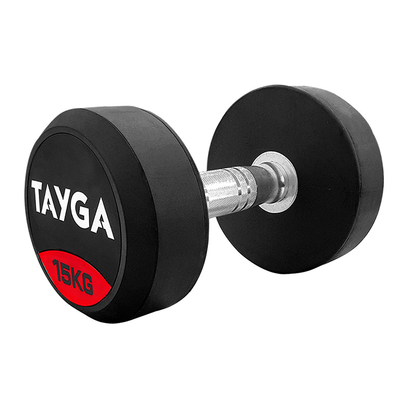 Mancuerna Redonda Tayga de Goma Premium 15 kg