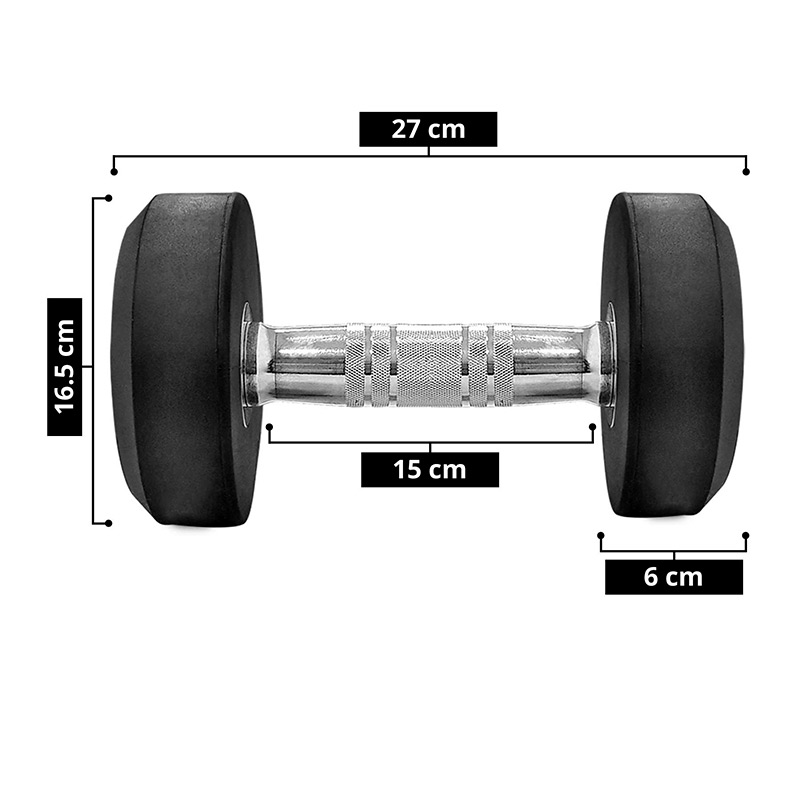 Mancuerna Redonda Tayga de Goma Premium 15 kg