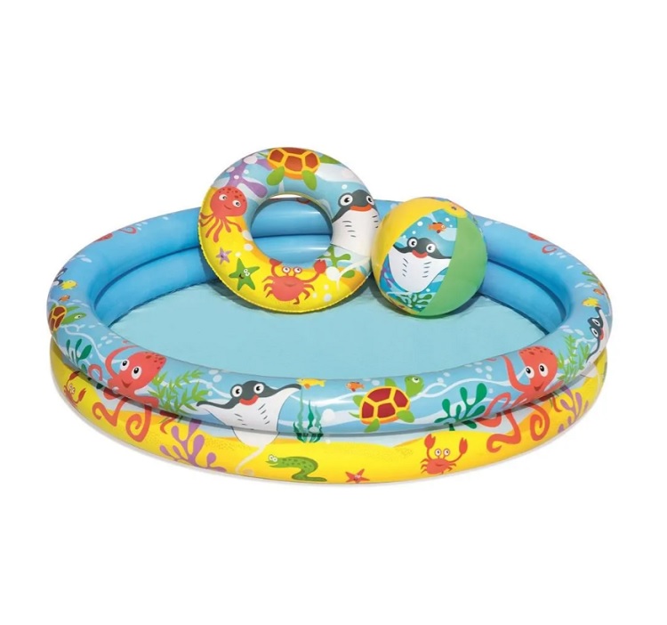 Alberca inflable redonda de 122cm x 20cm 137L multicolor