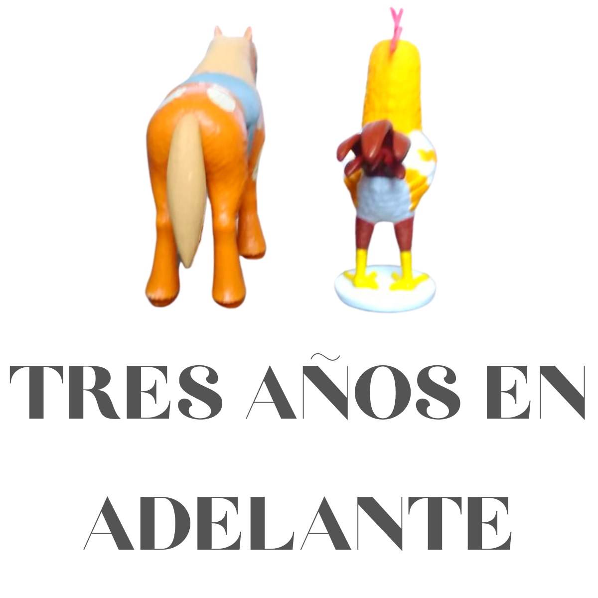 2 Figuras Coleccionables Caballo Y Gallo La Granja De Zenón